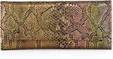 Thumbnail for your product : Hobo Sadie Metallic Snake-Print Magnetic Flap Wallet, Iridescent