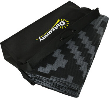 Latitude Run Outsunny Reversible Outdoor Rug, Waterproof Plastic Straw Floor Mat, Portable Rv Camping Carpet With Carry Bag, Large Floor Mat For Backyard, Deck, Pi