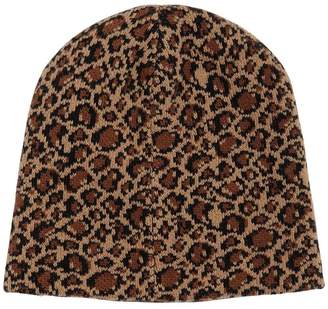 Prada Leopard Wool & Cashmere Knit Beanie