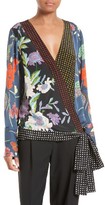 Thumbnail for your product : Diane von Furstenberg Women's Print Tie Waist Crossover Blouse