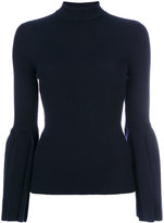 Blumarine - pleated sleeves knitted blouse