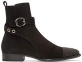 Thumbnail for your product : Jimmy Choo Black Suede Studded Holden Boots