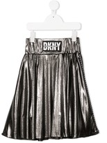 Thumbnail for your product : DKNY Logo Patch Flared Skirt