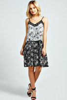 Thumbnail for your product : boohoo Maddison Double Layer Floral Swing Dress