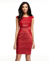Thumbnail for your product : Jax Sequin Lace-Bodice Cocktail Dress, Red