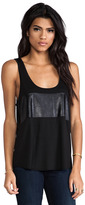 Thumbnail for your product : Mason by Michelle Mason Leather Bandeau Tank