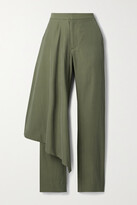 Thumbnail for your product : Deveaux Draped Twill Straight-leg Pants
