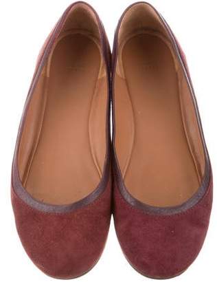 Givenchy Rounded-Toe Suede Flats