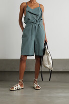 Thumbnail for your product : LE 17 SEPTEMBRE Belted Crinkled Woven Shorts - Blue