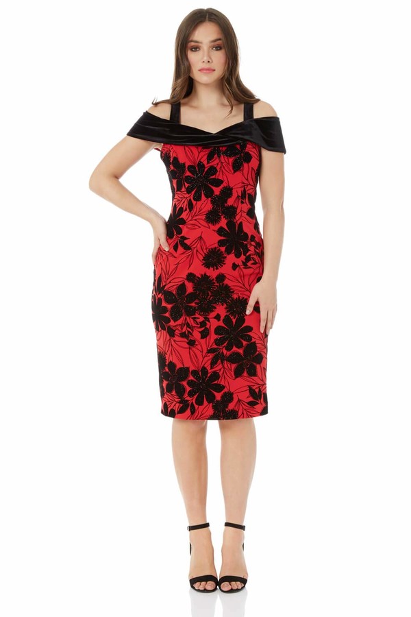 red cocktail dress size 16