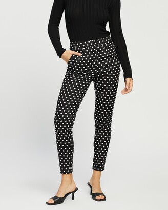 Atmos & Here Atmos&Here - Women's Black Pants - Kitty Polkadot Pants - Size 6 at The Iconic