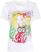 Thumbnail for your product : La DoubleJ Goddess Athena Placed print T-Shirt