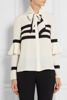Thumbnail for your product : Issa Dorris striped silk blouse