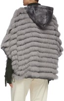 Thumbnail for your product : Gemmi Reversible fox fur oversized hooded poncho