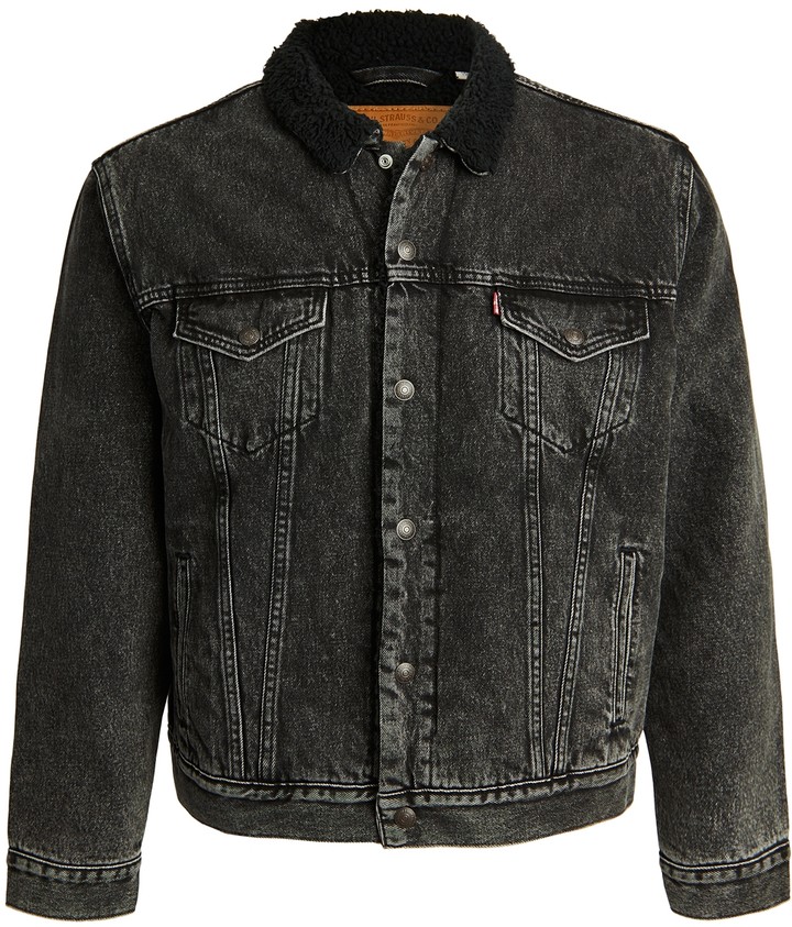 levis fur lined denim jacket mens