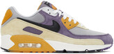 Thumbnail for your product : Nike Tan & Purple Air Max 90 NRG Sneakers