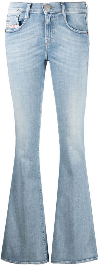 Womens Clothing Jeans Bootcut jeans DIESEL Denim D-ebbey Faded Bootcut Jeans in Blue 