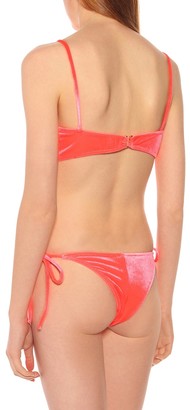 Reina Olga Love Triangle velour bikini bottoms