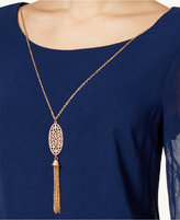 Thumbnail for your product : As U Wish Juniors' Split-Sleeve Shift Dress with Necklace