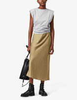 Thumbnail for your product : AllSaints Tierny Corina 2-in-1 stretch-knit midi dress
