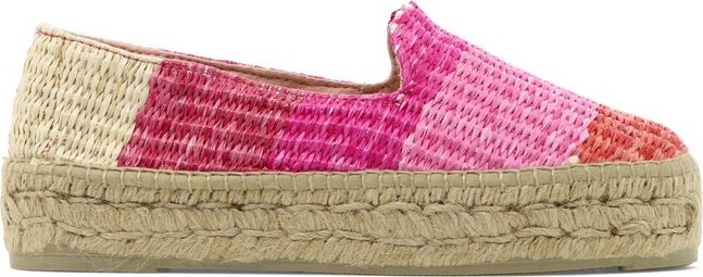 Manebí Striped Slip-On Platform Espadrilles