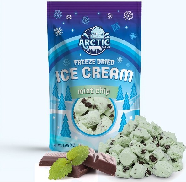 Arctic Farms Freeze Dried Ice Cream That Does Not Melt (Bits) (Mint Chip) ()