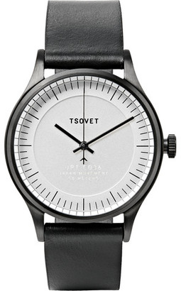 Tsovet JPT-C036 36mm Stainless Steel and Leather Watch
