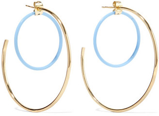 Elizabeth and James Renee Gold-plated Acetate Hoop Earrings