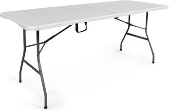 4dock 6 ft. Heavy Duty Portable Folding Table for 4-6 People, White
