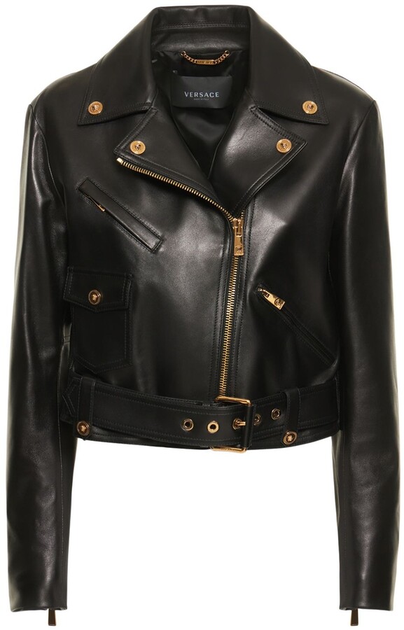 Versace Women's Leather & Faux Leather Jackets | ShopStyle