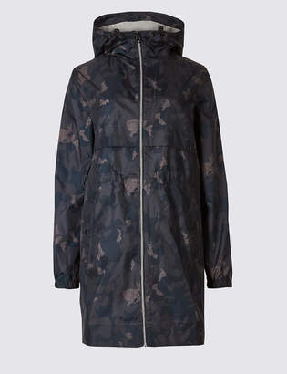 M&S Collection Shower Resistant Camo Pack-Away Mac