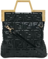 Thumbnail for your product : Fendi Small Embossed Faux Patent Leather Bag