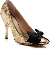 Thumbnail for your product : Marc Jacobs Glitter Galactica Pump with Grosgrain Bow
