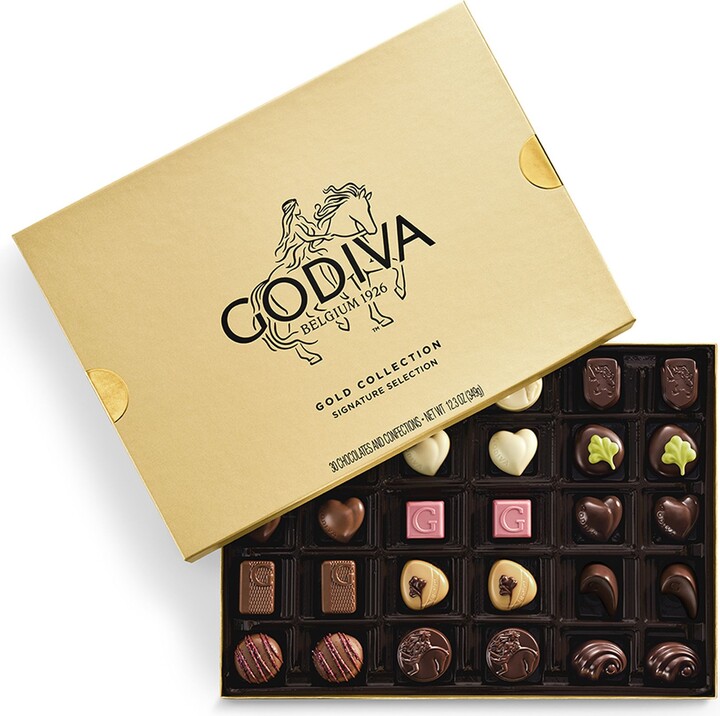 Assorted Chocolate Gold Gift Box, 30 pie ce