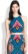 Thumbnail for your product : Mara Hoffman Printed Stretch Jersey Cropped Top