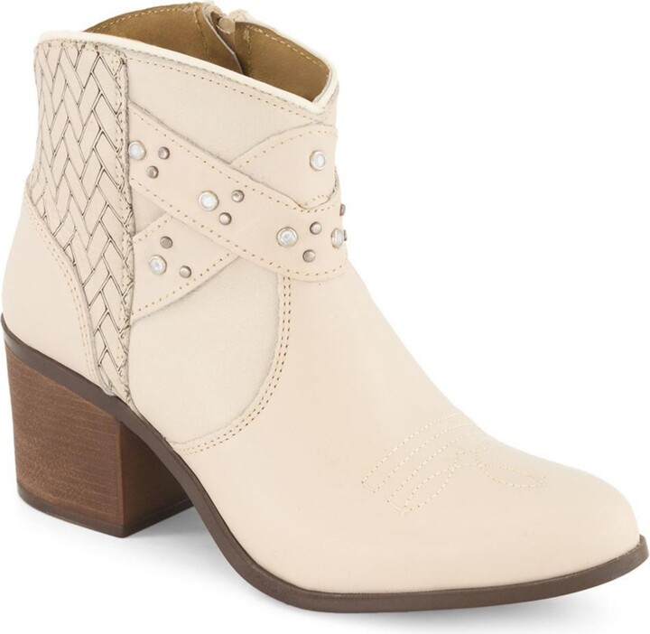 Forastero Women's Real Leather Side Zipper Booties