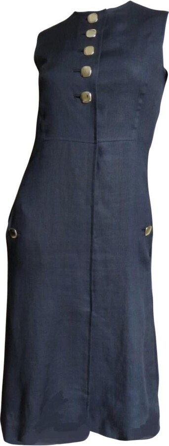 Donald Brooks 1970s Linen Dress