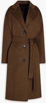 Thumbnail for your product : Proenza Schouler Belted brushed wool-blend felt coat
