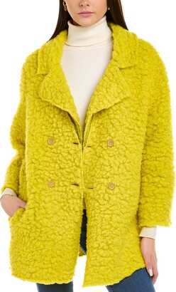Vilagallo Plush Wool-Blend Coat