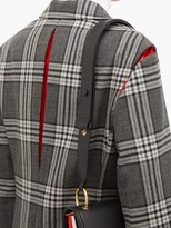 Thumbnail for your product : Marni Single-breasted Satin-insert Checked Wool Blazer - Grey Multi