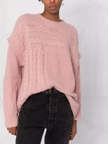 Thumbnail for your product : Boutique Moschino Panelled Chunky-Knit Jumper