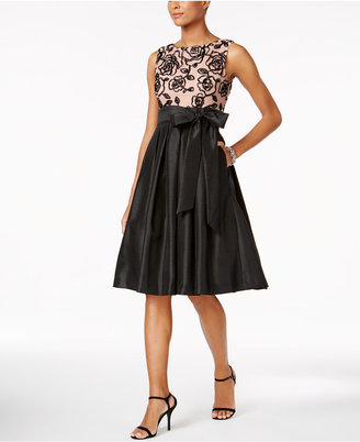 Jessica Howard Soutache Bow Fit and Flare Dress