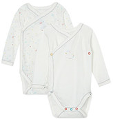 Thumbnail for your product : Petit Bateau Pack of two cotton bodysuits 1 month - for Men