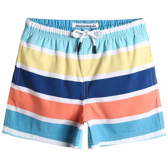 MaaMgic Little Boys' Beach Trunk Toddler Swim Shorts Animal Patterned Boardshorts Lightweight Beach Shorts Adjustable Waist Great for All Ages 