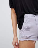 Thumbnail for your product : Brave Soul Wendy Denim Shorts with Distressing