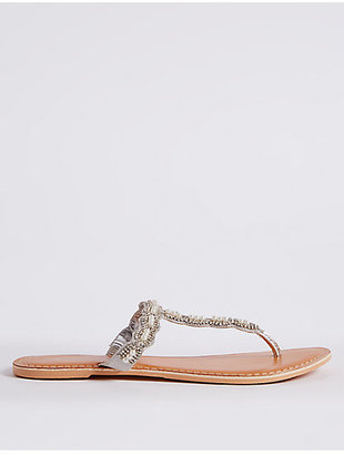 M&S Collection Beaded Toe Sandals