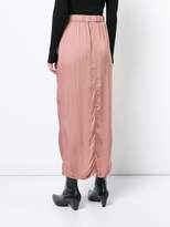 Thumbnail for your product : Raquel Allegra liquid satin gathered maxi skirt