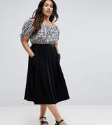 Thumbnail for your product : ASOS Curve Jersey Midi Skirt With Pockets