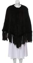 Thumbnail for your product : Belle Fare Knitted Mink Poncho Brown Knitted Mink Poncho