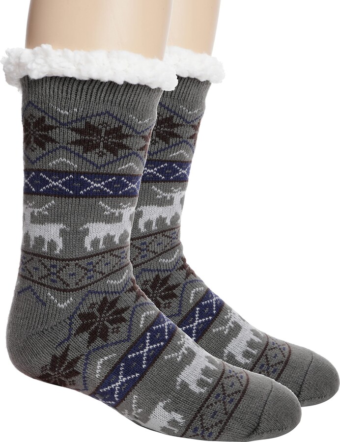 ProEtrade Slipper Fluffy Socks for Mens Winter Cosy Cabin Warm Thick Non  Slip Fleece Dad Christmas Gifts Secret Santa for Him Stocking Fillers for  Men Comfy Socks with Grips Home Socks (Light